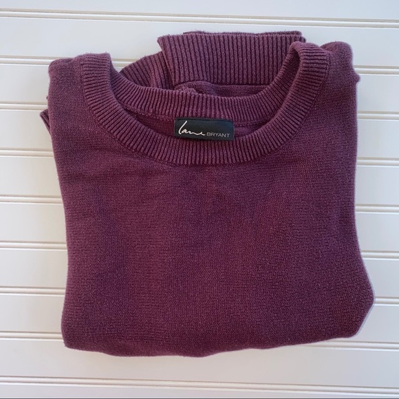 Lane Bryant Burgundy Side zipper sweater 14/16 - Picture 10 of 11